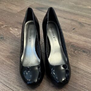 Madden Girl Glossy Black Heels